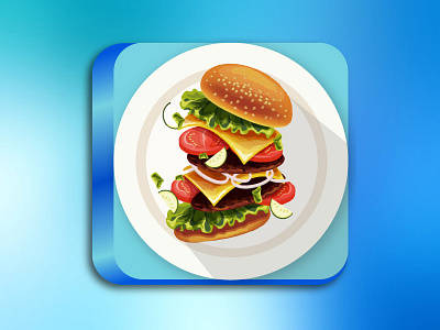 Food app icon 3d animation branding design graphic design illustration logo motion graphics vector