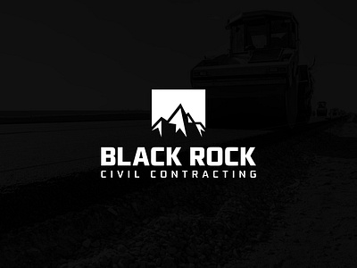 Black Rock Civil Conrtacting Logo Design brand identity branding civil contracting civil engineer construction contractor excavation logo logo designer paving
