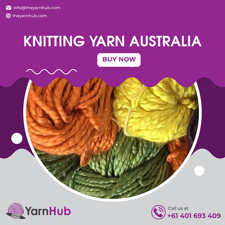 knitting yarn in Australia by Yarn Hub on Dribbble