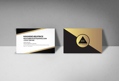 Cartes de visite Health Breath Limited branding cartes de visite design design graphique entreprise identité visuelle