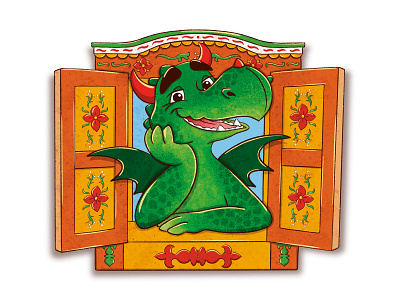 GREEN DRAGON. 2024 character and calendar design animal art calendar design calendr2024 cartoon character character design children character children illustration cover design cute animals dragon game character graphic design illustration print design