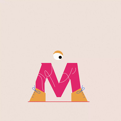 Lettre M 2d 36 days of type alphabet animation lettre m loop motion design motion graphics typography typography animated