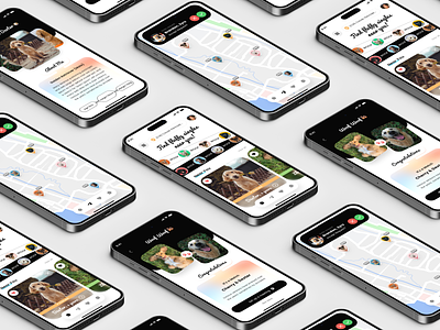 Pet Dating App Design Concept animal app app design app interaction connection date dog dog app love match mobile app pet pet app ui pet dating app pets social media uiux woof