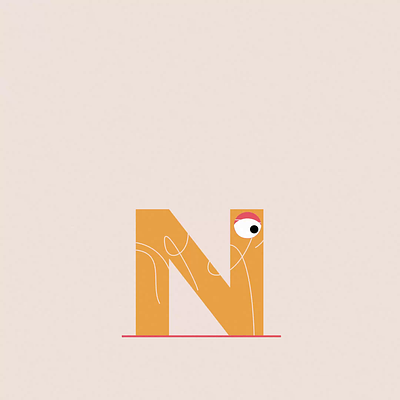 Lettre N 2d 36 days of type alphabet animation loop motion design motion graphics typography typography animated