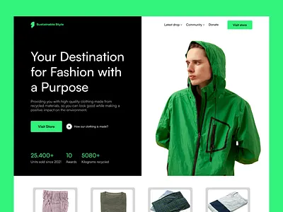 Men clothing store animation casual clothes clothing design fashion men sport sustainable ui ux web web design webdesign website