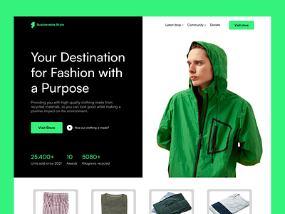 Men clothing store animation casual clothes clothing design fashion men sport sustainable ui ux web web design webdesign website