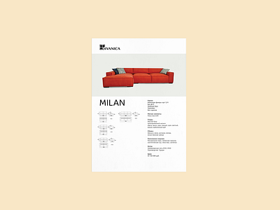 Sofa Technical Description ai brand identity design flyer graphic design identity indesign layout typography