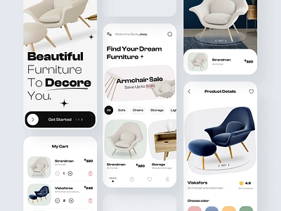 Furniture App 🪑✨ architect bed cart chair decor decoration decorative decore furniture furniture app interior interior design mobile sofa sofa app ui ux