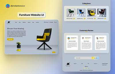 ComfyCore - A Furniture Website UI animation branding design illustration landingpage ui uidesign uiux vector websitedesign webui