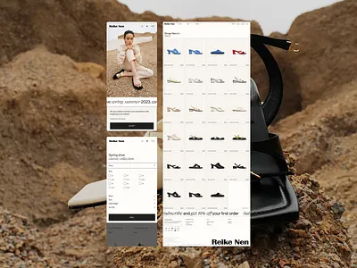 Reike Nen Website accessories design e commerce ecommerce design fashion fashion website grid layout logo minimal minimalist modern photography shoes shopify typography ui web design webshop whitespace