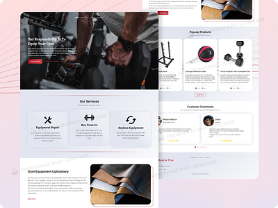 Fitness equipment shop figma responsive ui uiux web design