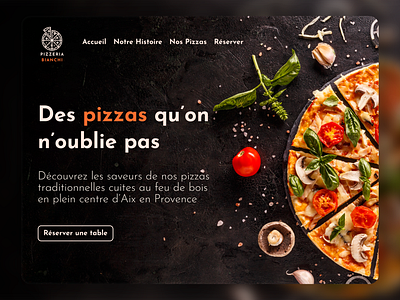 Modern & Minimalist Pizzeria Landing Page aesthetic design landing page minimalist pizza ui ux web design webflow