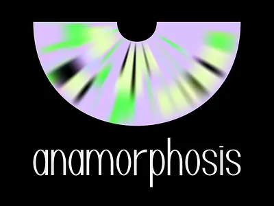 Anamorphic effect exploration anamorphic anamorphosis arc bending branding coltural edgy elipse exploration fluid graphic design lens letter light logo new new letters pink type