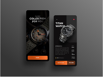 Watch Shop App 😍 app design mobile typography ui ux