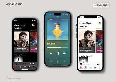 Music App branding design graphic design ui
