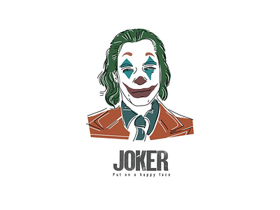 Joker illustration character clown dc design flat illustration joker marvel sad