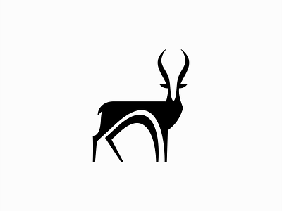 Gazelle Or Impala Logo abstract animal beauty branding design elegant emblem gazelle geometric horns icon identity illustration impala logo mark nature symbol vector wild
