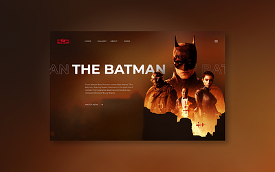 The Batman web design concept concept design home page movie ui web design