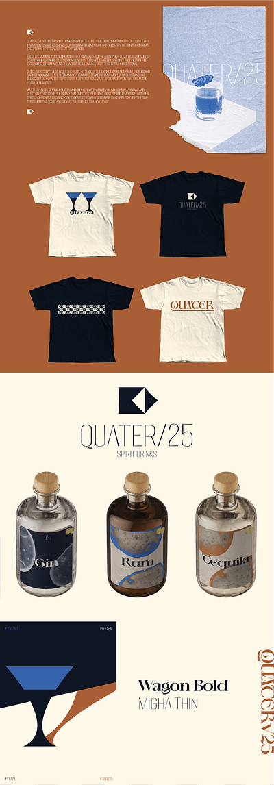 Quater/25 Branding branding gin graphic design logo packaging rum spiritdrinks teguila vector