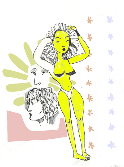 daisy madness design graphic design illustration portrait
