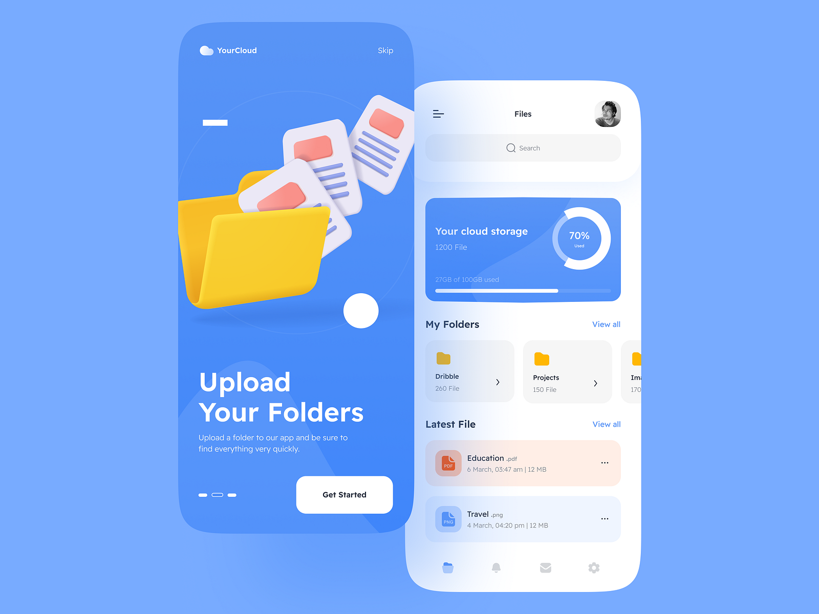 File manager mobile app - light mode by George Chichua on Dribbble