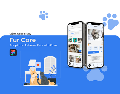 Fur Care UX/UI Case Study animalwelfare appdesign behancecasestudy communityengagement creativeprocess digitaldesign dribbbleshots mobileapp petadoption pets socialimpact typography ui uiux userexperience userinterface uxdesign visualdesign