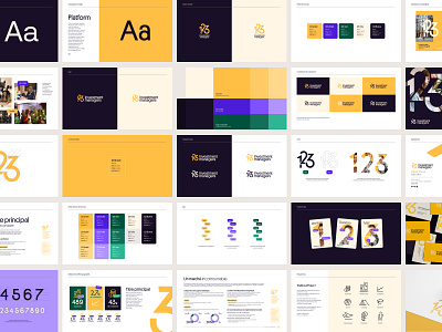 123 Investment Managers — Rebranding brand brand book branding finance investment logo mask private equity typography yellow