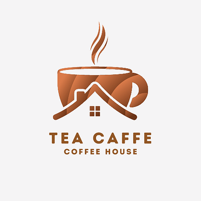 Tea caffe logo branding design graphic design illustration logo typography