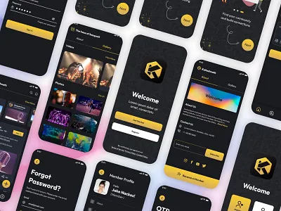 Social Network Application UI/UX animation branding design figma graphic design illustration logo ui uiux ux vector