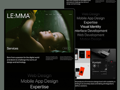 Website for Digital Studio branding design graphic design site ui uiux uiux design web design