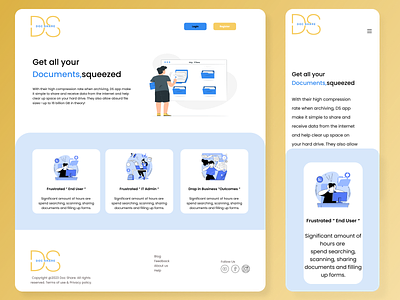 DocShare: Streamlined File Compression & Sharing Mockup appdesign archive digitaldesign docshare filecompression filemanagement filesharing mockup productivity uiprototype uxdesign winzipalternative zipfiles