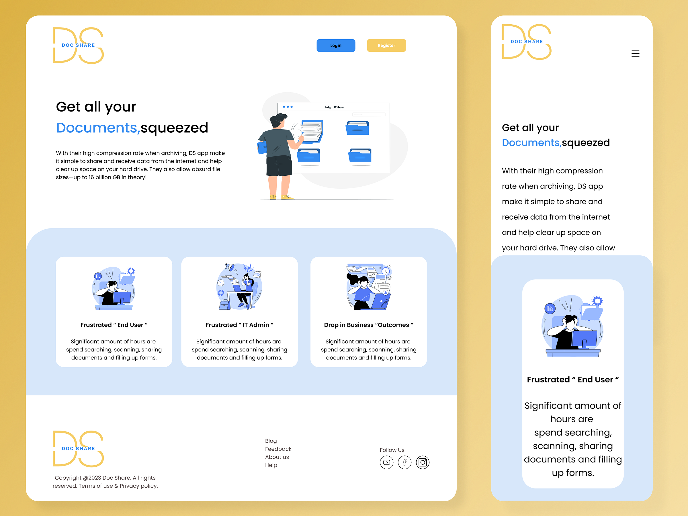 DocShare: Streamlined File Compression & Sharing Mockup by ...