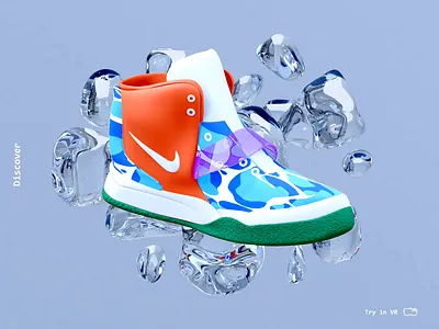 3D Landing Page / Interactive 3d animation app blender game graphic design illustration isometric landing page lowpoly motion graphics nike product render ui unity ux web webdesign wireframe