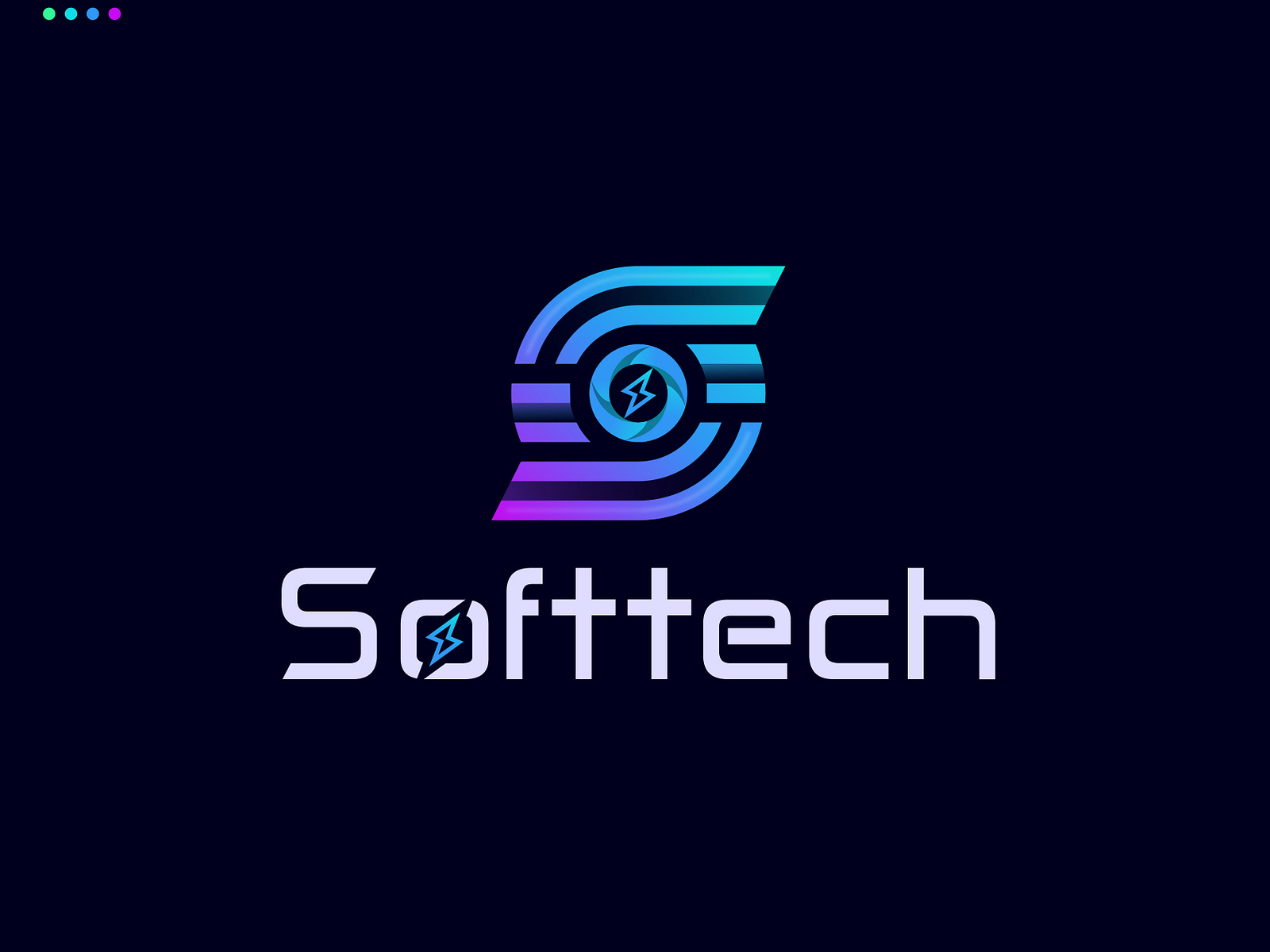 Softtech- Logo Design, Letter S+ Voltage icon Technology logo de by ...