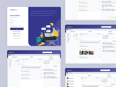 Employee1on1 SaaS app. dashboard dashboardinterface dashboardlayout dashboardux design minimal modern app product design saas saas application ui ux ux design uxdesign