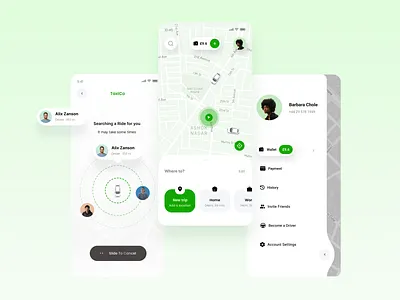 Taxi App Home Page UI/UX app ui taxi app home page taxi design
