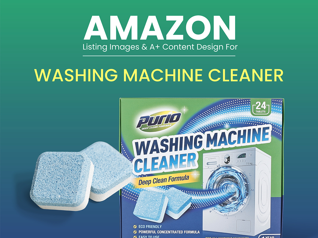 A+ Content Design for Washing Machine Cleaner by Pixenite Pvt. Ltd. on