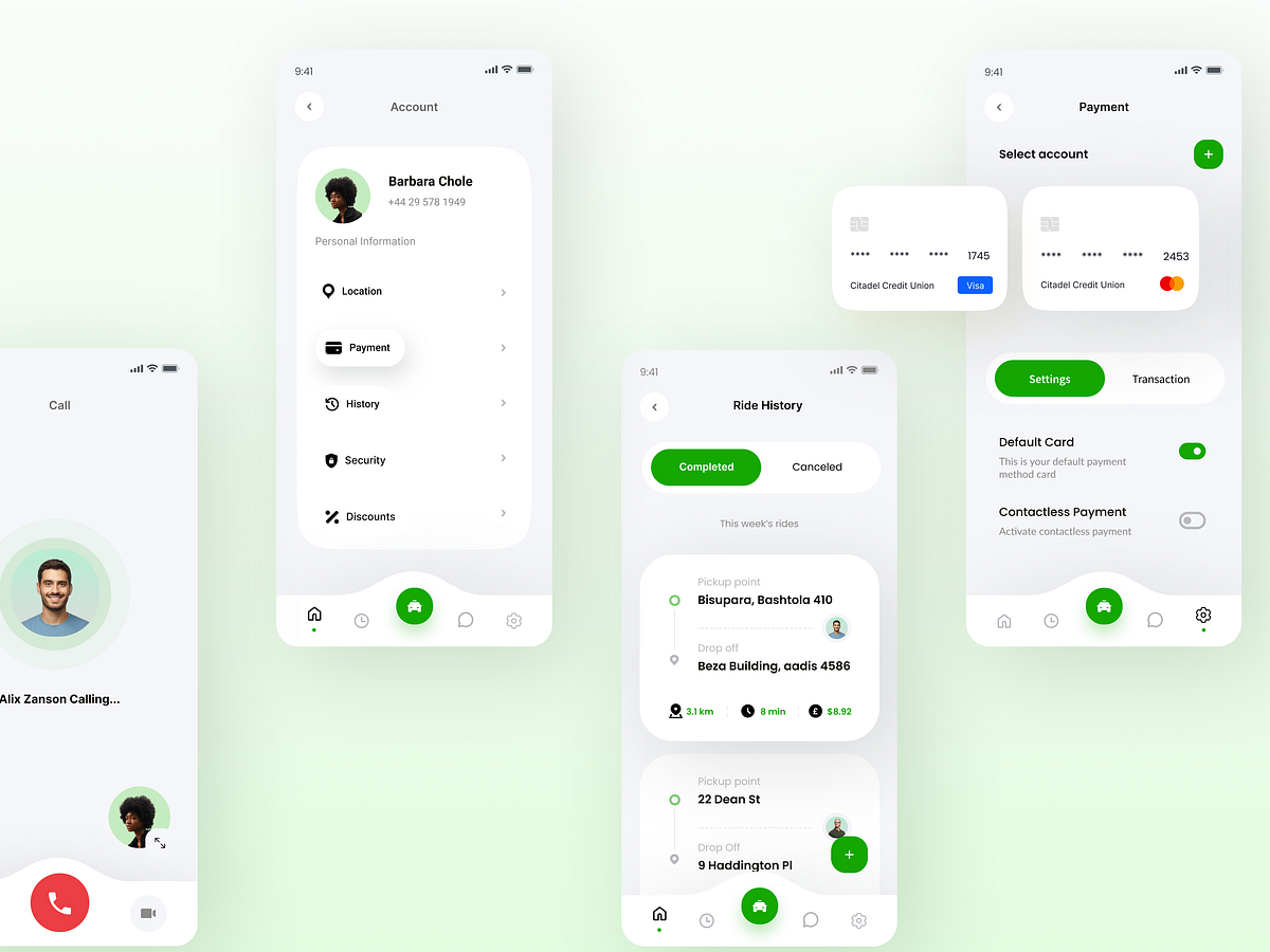 Profile and Payment Mobile App UI/UX by Akash Singh on Dribbble