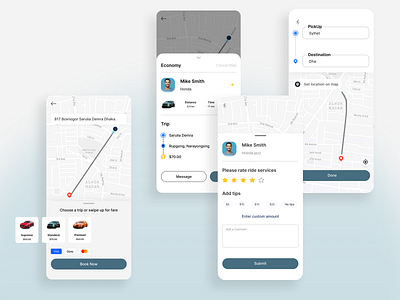 Taxi App Cab Selection UI/UX taxi app cab selection ui