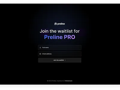 Cover Page - Preline UI button cover coverpage dark figma footer form free gradient input opensource preline preline ui tailwind tailwindcss