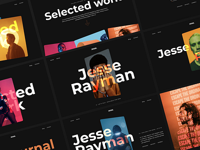 Jesse Rayman - Webflow Template header hero home landing page minimal portfolio template ui ux webflow