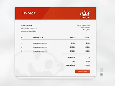 Daily UI Challenge - 45 - Invoice concept dailyui design figma ui uidesign