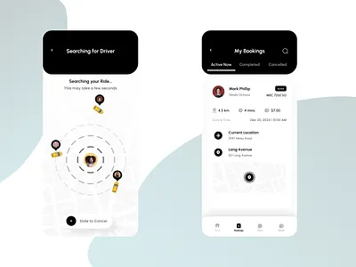Driver Finder App UI/UX Concept driver app ui driver finder app