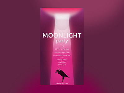 Night party banner graphic design web deisgn web design