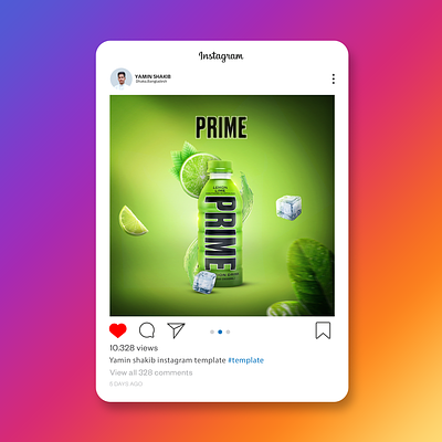Prime drink banner design ads banner bottle drink prime social media