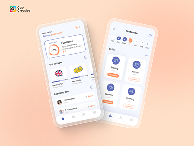 English Learning App - Mobile App UI Design Concept app app design education app english app english learning app home page app design language learning app learning app mobile app mobile app design ui ui desgin