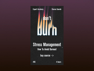 Stress management course banner graphic design web deisgn web design