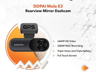 DDPAI Mola E3 rear view mirror dash cam 360 dash cam 70mai best dash cam for car best dash cam in india bluesky car camera dash cam dash camera dashcameras.in ddpai graphic design illustration logo thinkware