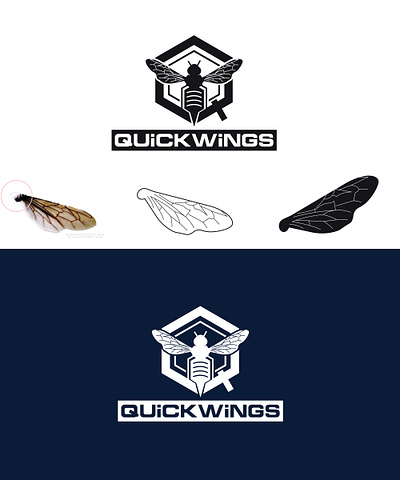 Quick Wings branding graphic design logo