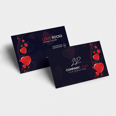 Marriage Business Card attractive business card branding business card design graphic design heart graphics illustration love cards vector